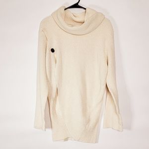 Cowl Neck Tunic Sweater cream